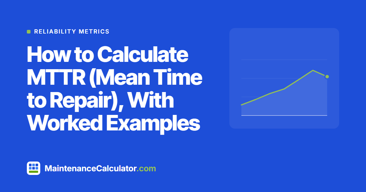 How to Calculate MTTR (Mean Time to Repair), With Worked Examples