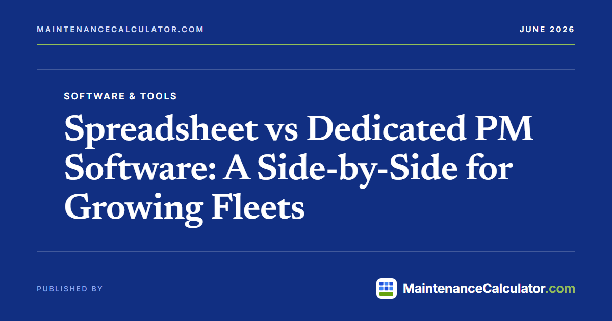 Spreadsheet vs Dedicated PM Software: A Side-by-Side for Growing Fleets
